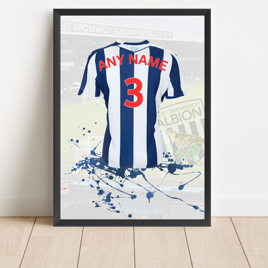Personalised West Bromwich Albion FC Shirt Print