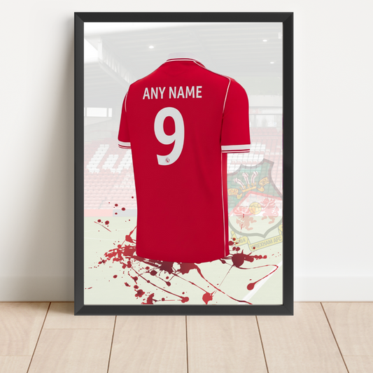 Personalised Wrexham FC Shirt Print